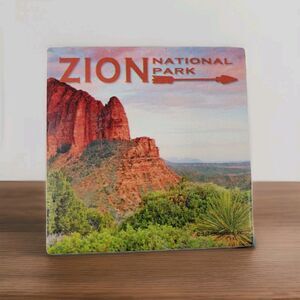 Zion National Park Ceramic Tile Trivet Coaster New Utah Cork Back Colorful